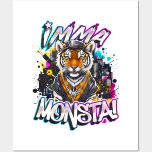 Imma Monsta! TIGER | Whitee | by Asarteon Posters and Art